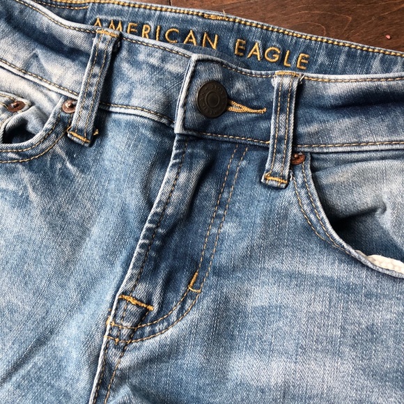 American Eagle Outfitters Light Wash Next Level Flex Skinny Jegging Jeans Sz 26 - Picture 6 of 14
